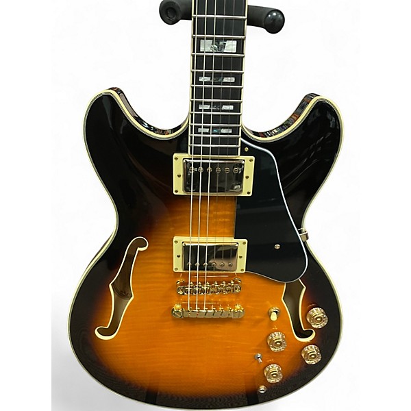 Used Ibanez JSM1O VINTAGE YELLOW SUNBURST Hollow Body Electric Guitar