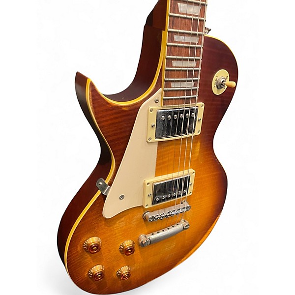 Used Vintage Icon V100 Left Handed Vintage Burst Distressed Solid Body Electric Guitar