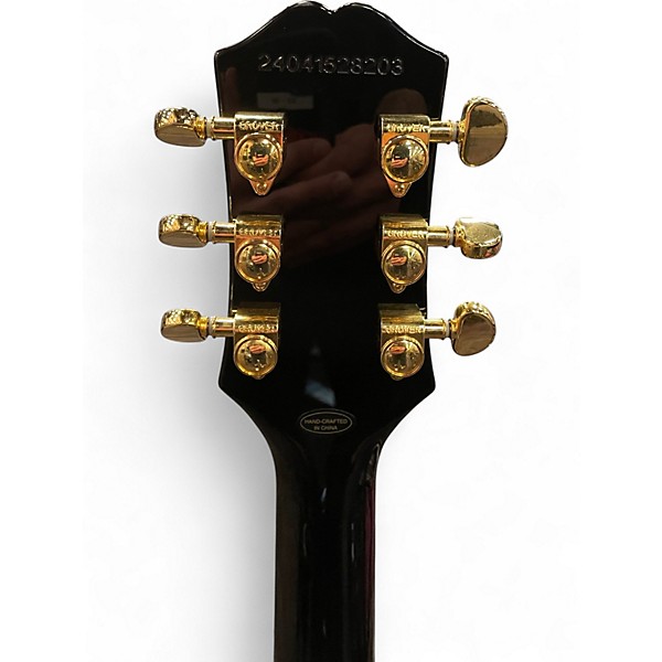 Used Epiphone Les Paul Custom Blackback Antique Ivory Solid Body Electric Guitar