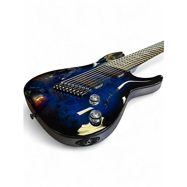Used Schecter Guitar Research OMEN ELITE 8 see thru blue burst Solid Body Electric Guitar