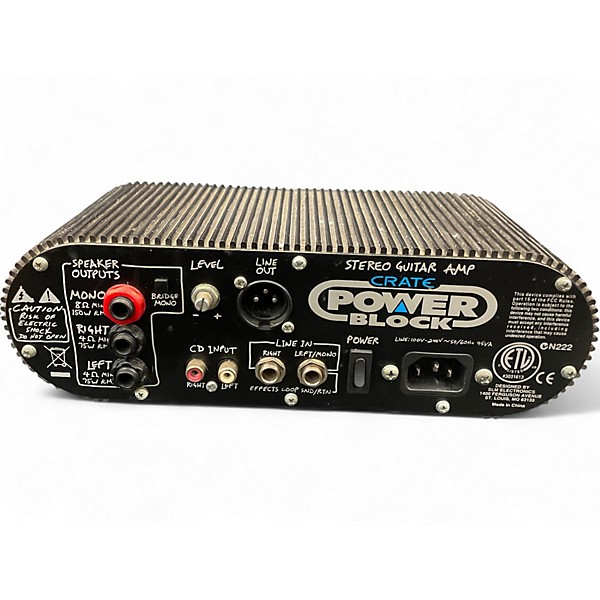 Used Crate POWER BLOCK Solid State Guitar Amp Head