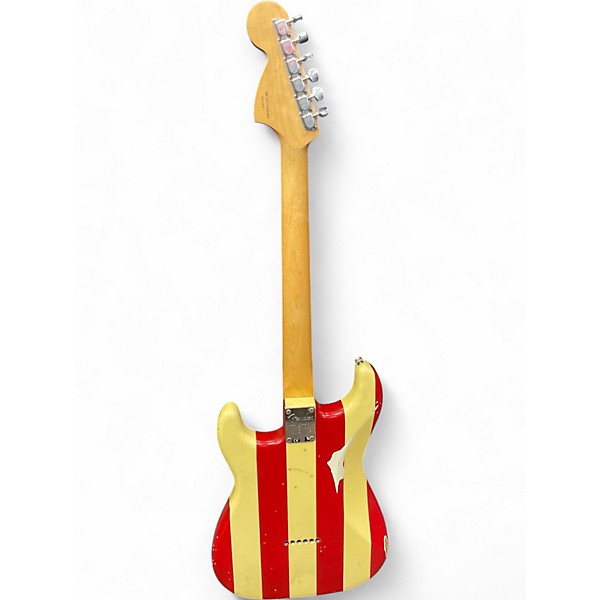 Vintage 1990s Fender WAYNE KRAMER STRATOCASTER AMERICAN FLAG Solid Body Electric Guitar