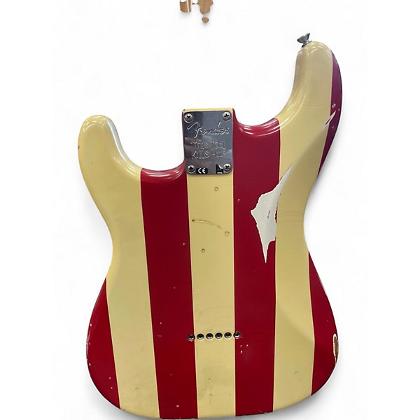 Vintage 1990s Fender WAYNE KRAMER STRATOCASTER AMERICAN FLAG Solid Body Electric Guitar