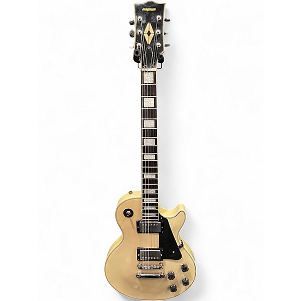 Used Magnum LP Custom Vintage White Solid Body Electric Guitar