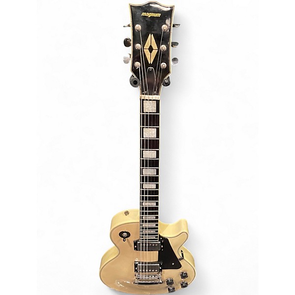 Used Magnum LP Custom Vintage White Solid Body Electric Guitar