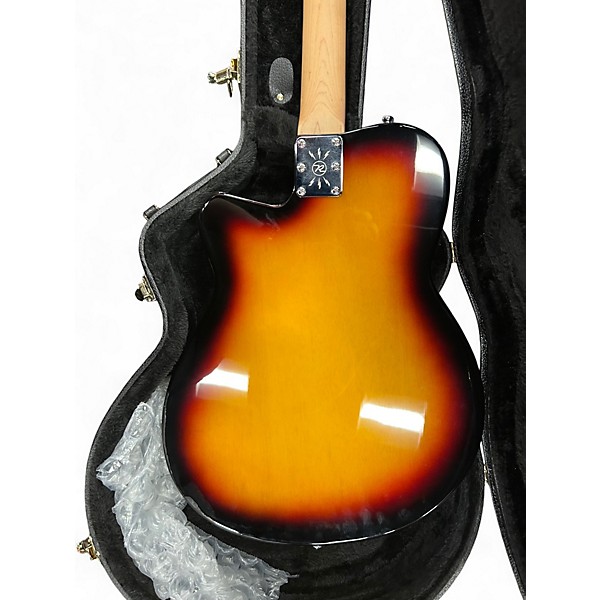 Used Reverend NOS Club King Sunburst Hollow Body Electric Guitar