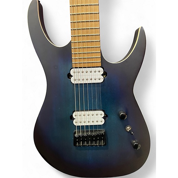 Used Agile Septor 725 7 String BLUE Solid Body Electric Guitar