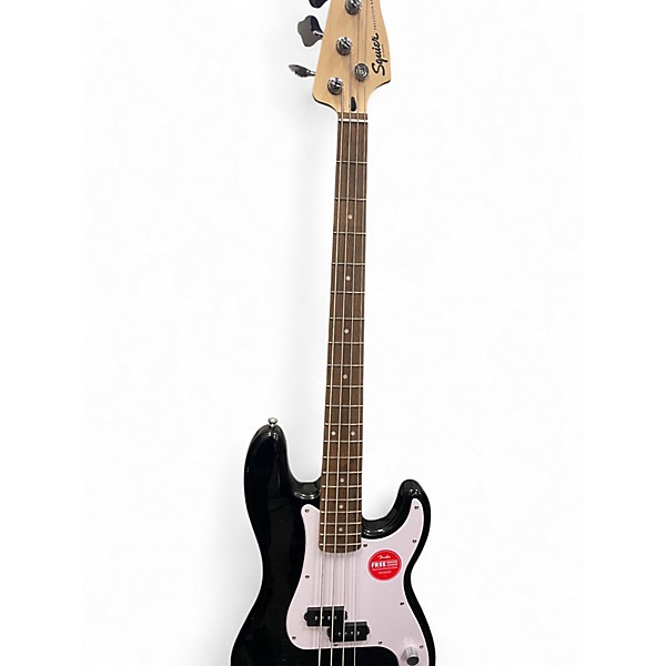 Used Squier Precision Bass Black and White Electric Bass Guitar