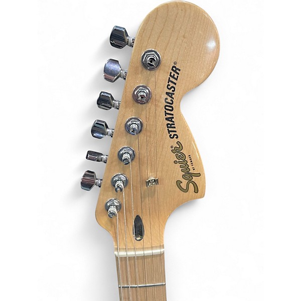Used Squier STRATOCASTER White Solid Body Electric Guitar