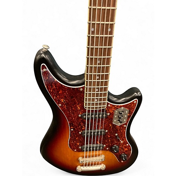 Used Schecter Guitar Research Hellcat VI Baritone 3 Color Sunburst Solid Body Electric Guitar