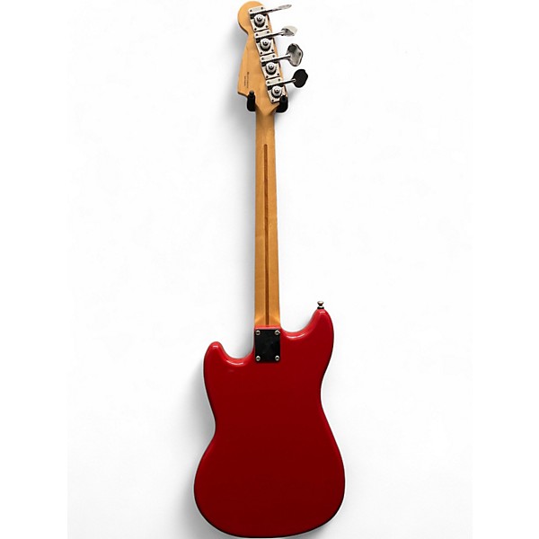 Used Fender Mustang Bass Candy Apple Red Electric Bass Guitar