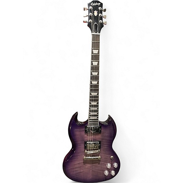 Used Epiphone SG Modern Figured Purple Solid Body Electric Guitar