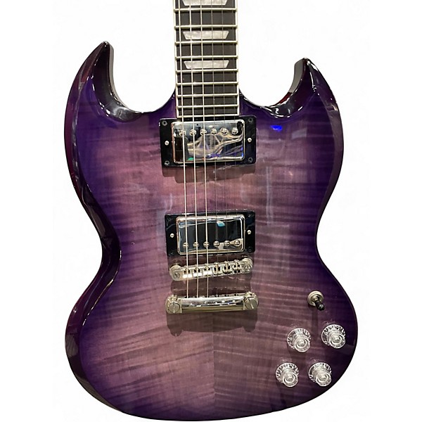 Used Epiphone SG Modern Figured Purple Solid Body Electric Guitar