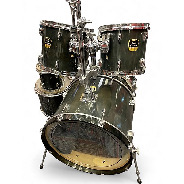 Used Yamaha 6 Piece stage custom advantage Loch Ness Green Drum Kit