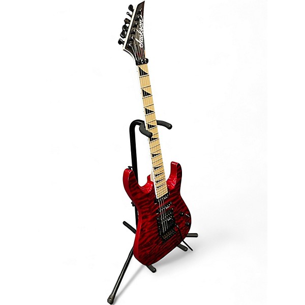 Used Jackson JS34Q Dinky Trans Red Solid Body Electric Guitar