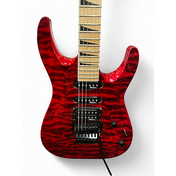 Used Jackson JS34Q Dinky Trans Red Solid Body Electric Guitar