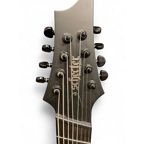 Used Schecter Guitar Research PT-8 BLACK OPS Black Solid Body Electric Guitar