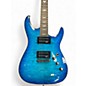 Used 2022 Schecter Guitar Research Omen Extreme 6 Ocean Blue Burst Solid Body Electric Guitar