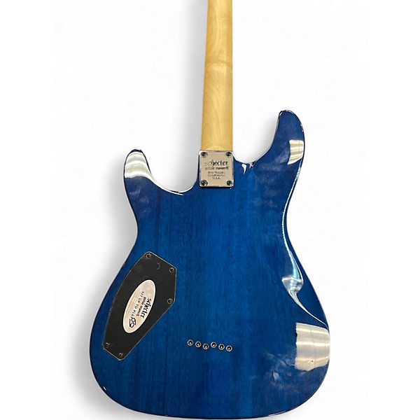Used 2022 Schecter Guitar Research Omen Extreme 6 Ocean Blue Burst Solid Body Electric Guitar