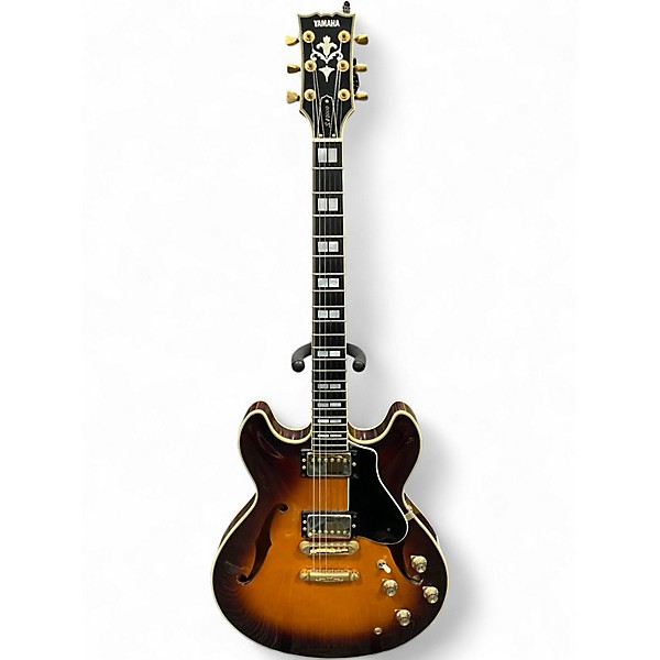 Vintage 1980s Yamaha SA2000 3 Color Sunburst Hollow Body Electric Guitar