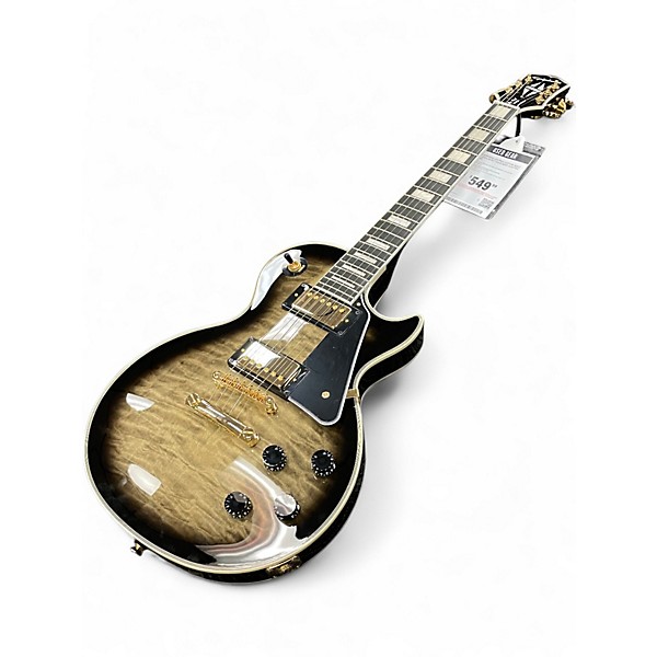 Used Epiphone Les Paul Custom Quilt Anaconda Burst Solid Body Electric Guitar