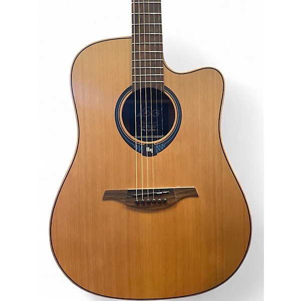 Used Lag Guitars TRAMONTANE HYVIBE THV-10DCE Natural Acoustic Guitar