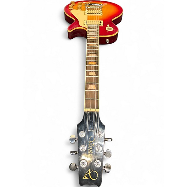 Used 1980s Vantage Les Paul 2 Color Sunburst Solid Body Electric Guitar