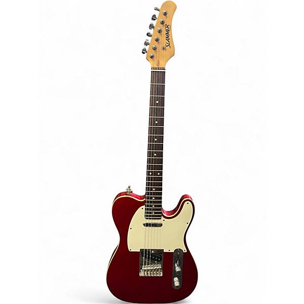 Used Hamer Slammer T Series Red Solid Body Electric Guitar