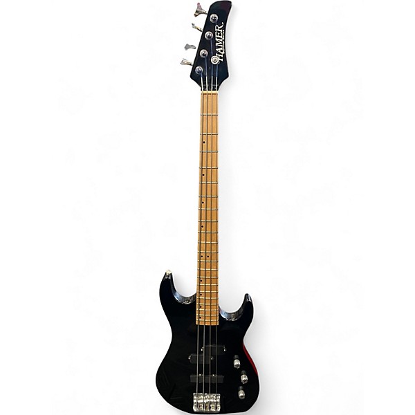 Used Hamer SLAMMER BASS Black Electric Bass Guitar