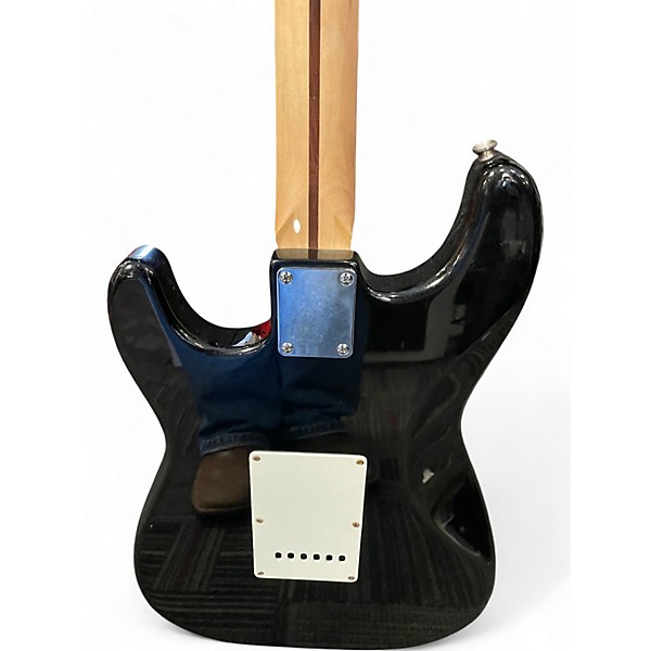 Used Starcaster by Fender Stratocaster Black Solid Body Electric Guitar