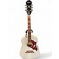 Used Epiphone Dove Pro White Acoustic Electric Guitar thumbnail