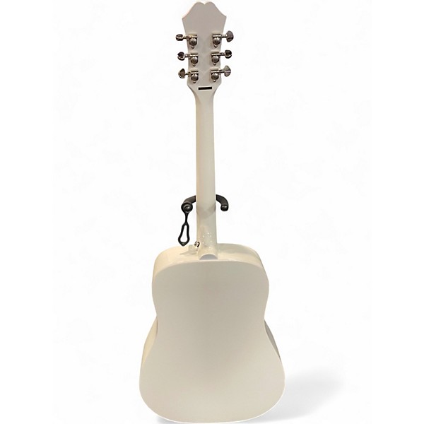 Used Epiphone Dove Pro White Acoustic Electric Guitar