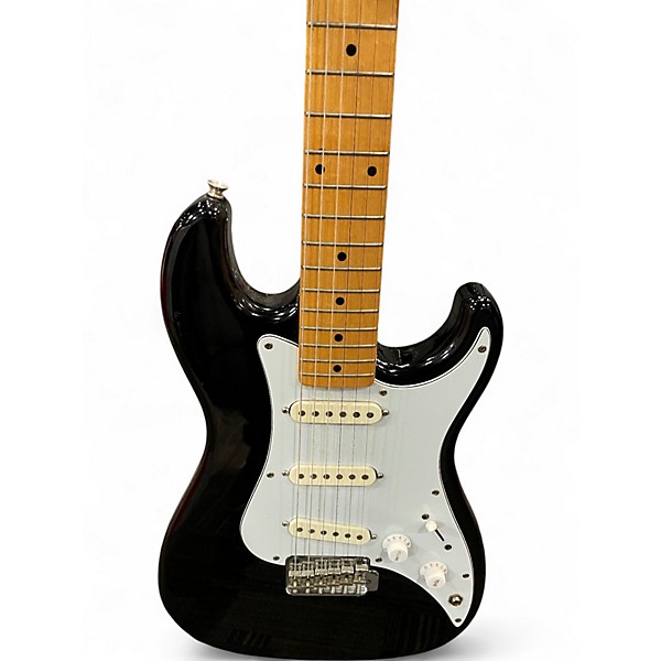 Vintage 1980s Squier Bullet black Solid Body Electric Guitar