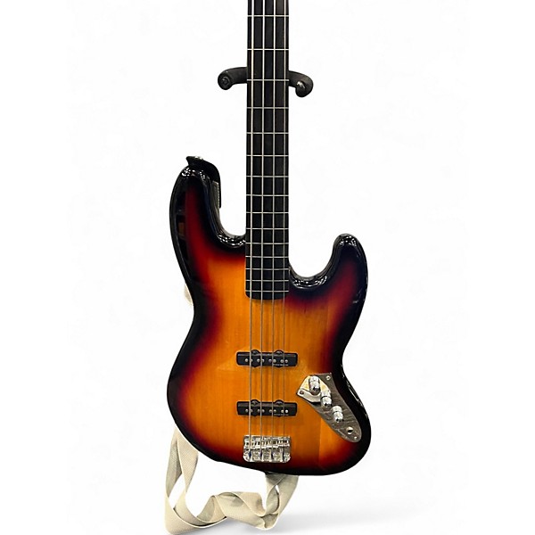 Used Squier Vintage Modified Jazz Bass 3 Color Sunburst Electric Bass Guitar