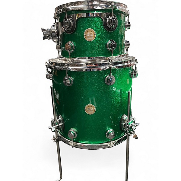 Used DW 3 Piece Collector's Series Emerald Sparkle Drum Kit