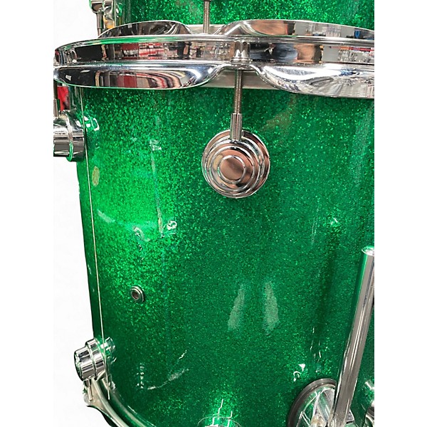 Used DW 3 Piece Collector's Series Emerald Sparkle Drum Kit