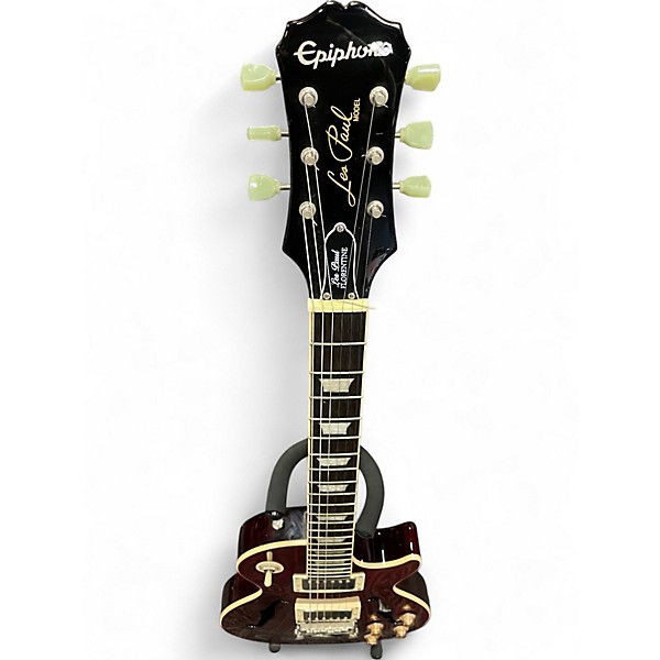 Used Epiphone Les Paul Standard Florentine Pro Candy Apple Red Hollow Body Electric Guitar