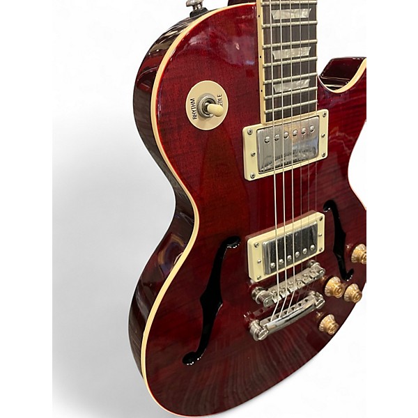 Used Epiphone Les Paul Standard Florentine Pro Candy Apple Red Hollow Body Electric Guitar