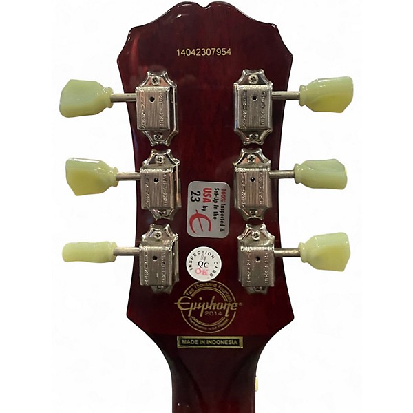 Used Epiphone Les Paul Standard Florentine Pro Candy Apple Red Hollow Body Electric Guitar