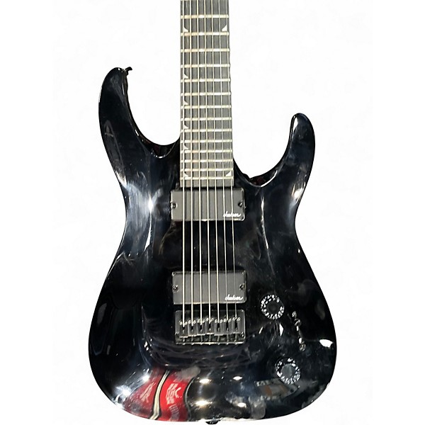 Used Jackson JS22-7 Dinky 7 String Black Solid Body Electric Guitar