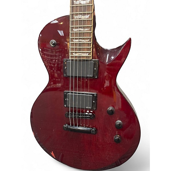 Used ESP LTD EC-400 Trans Crimson Red Solid Body Electric Guitar