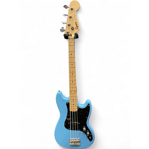Used Squier Bronco Blue Electric Bass Guitar
