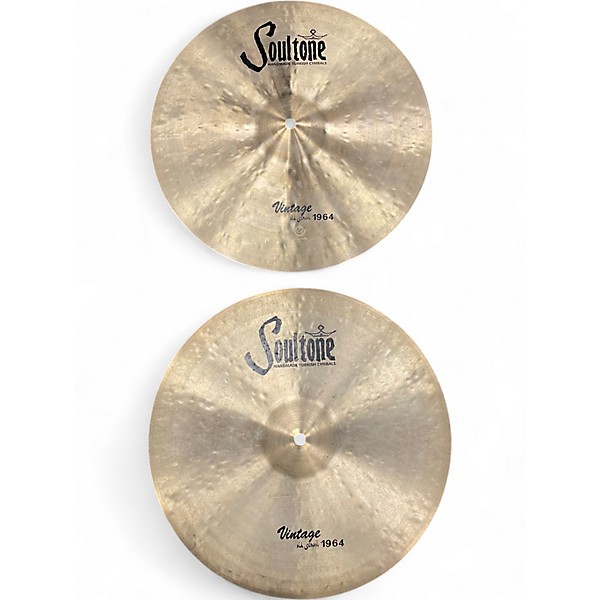 Used Soultone 15in Vintage Old School 1964 Hi Hat Pair Cymbal