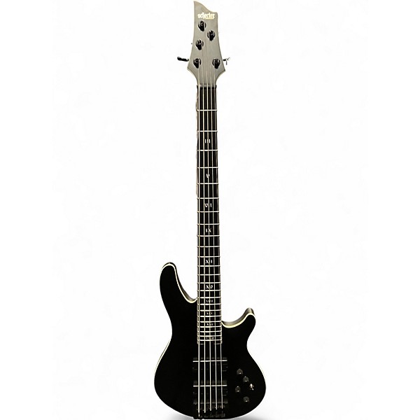 Used Schecter Guitar Research Elite-5 Evil Twin Black Electric Bass Guitar
