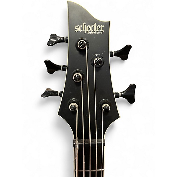 Used Schecter Guitar Research Elite-5 Evil Twin Black Electric Bass Guitar