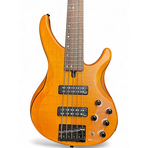 Used Yamaha TRBX605FM Amber Electric Bass Guitar