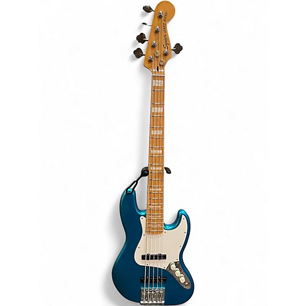 Used Squier Classic Vibe 70's Jazz Bass V Ocean Turquoise Solid Body Electric Guitar