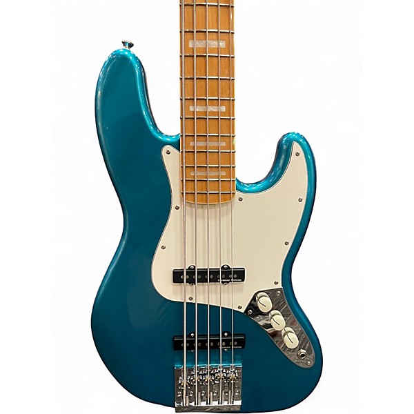 Used Squier Classic Vibe 70's Jazz Bass V Ocean Turquoise Solid Body Electric Guitar