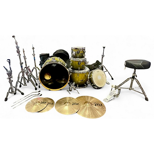 Used PDP by DW 5 Piece X7 Lemonburst Drum Kit