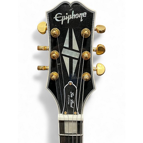 Used 2023 Epiphone Les Paul Custom Alpine White Solid Body Electric Guitar